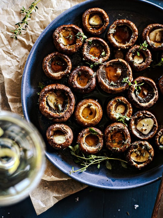 Cockeyed Farms American Elderberry & Goat Cheese Stuffed Mushrooms